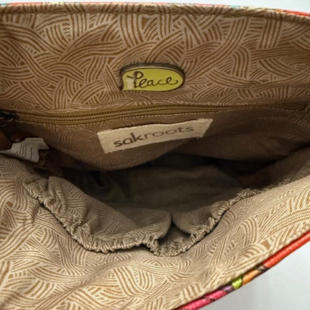 Sakroots Artist Circle Small Flap Messenger Crossbody Bag Purse Multi-Color - Picture 6 of 6
